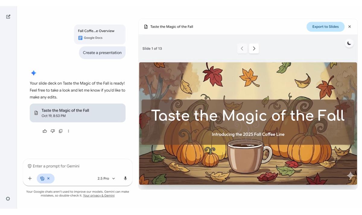 Gemini by Google Now Creates Presentations Automatically – Mirror Brief